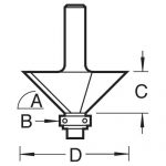 Trend C049X1/4TC Self guided chamfer angle=45 degrees x 12.7mm Cut - Image 2