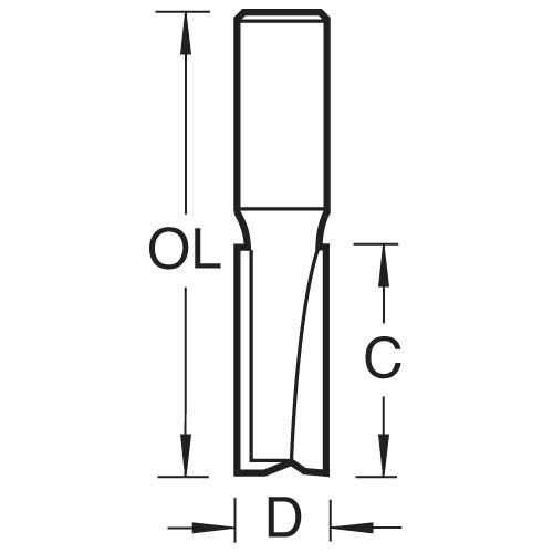 Trend 3/83DX1/2TC Two Flute Cutter 12.7mm Diameter - Image 2