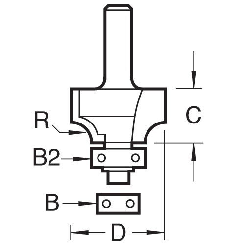 Trend C074AX1/4TC Rounding over 1.6mm radius x 7.9mm cut - Image 2
