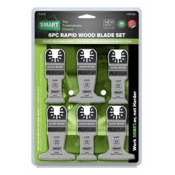 Smart SMAH6RWK Rapid Wood Multi Tool Blade Set - 6 Piece