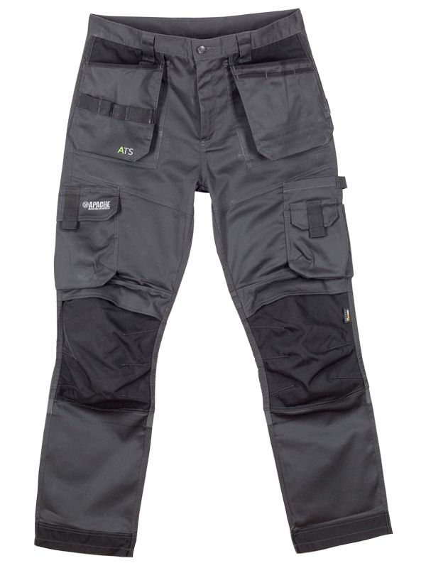 Apache ATS 3D Stretch Work Trousers Grey/Black - W36 x Reg - Image 3