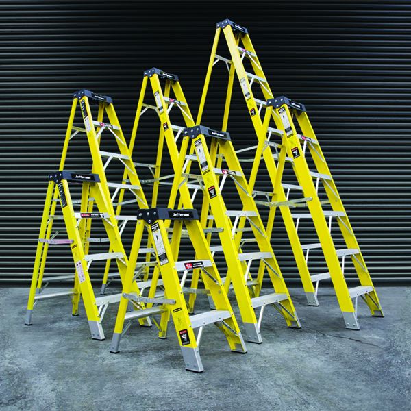 Jefferson 7 Tread Fibreglass Step Ladders - Image 3