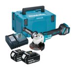 Makita DGA463RTJ 18v LXT 115mm Brushless Angle Grinder Kit Inc. 2x5.0AH Battery In Case