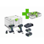 Festool 577437 TID 18 4.0 I-Set T18 18V Impact Driver & Drill Set Organiser Edition