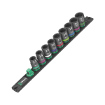 Wera Magnetic Impaktor 1 Socket Set on Rail 1/2" Drive 9 pieces