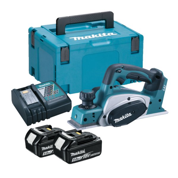 Makita DKP180RTJ 18v LXT Cordless Planer 82mm Kit Inc. 2 x 5.0Ah Batteries