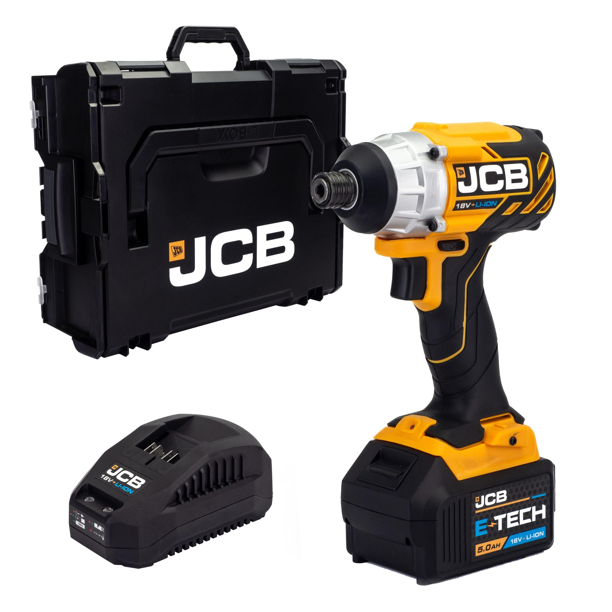 JCB 18V Brushless Impact Driver with 5.0Ah Lithium-ion battery in L-Boxx 136 Power Tool Case - Image 1