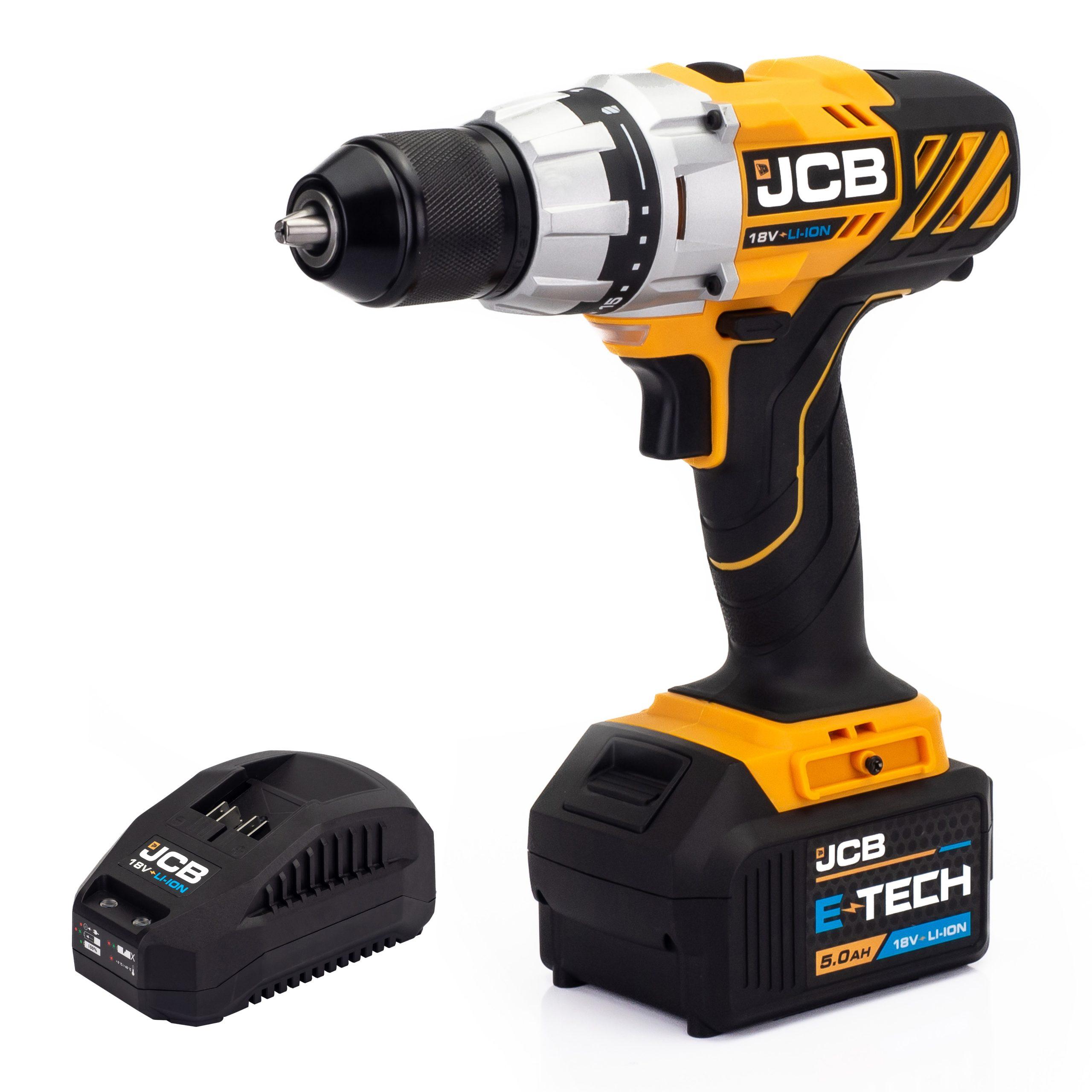 JCB 18V Drill Driver with 5.0Ah Lithium-ion battery and 2.4A charger - Image 1