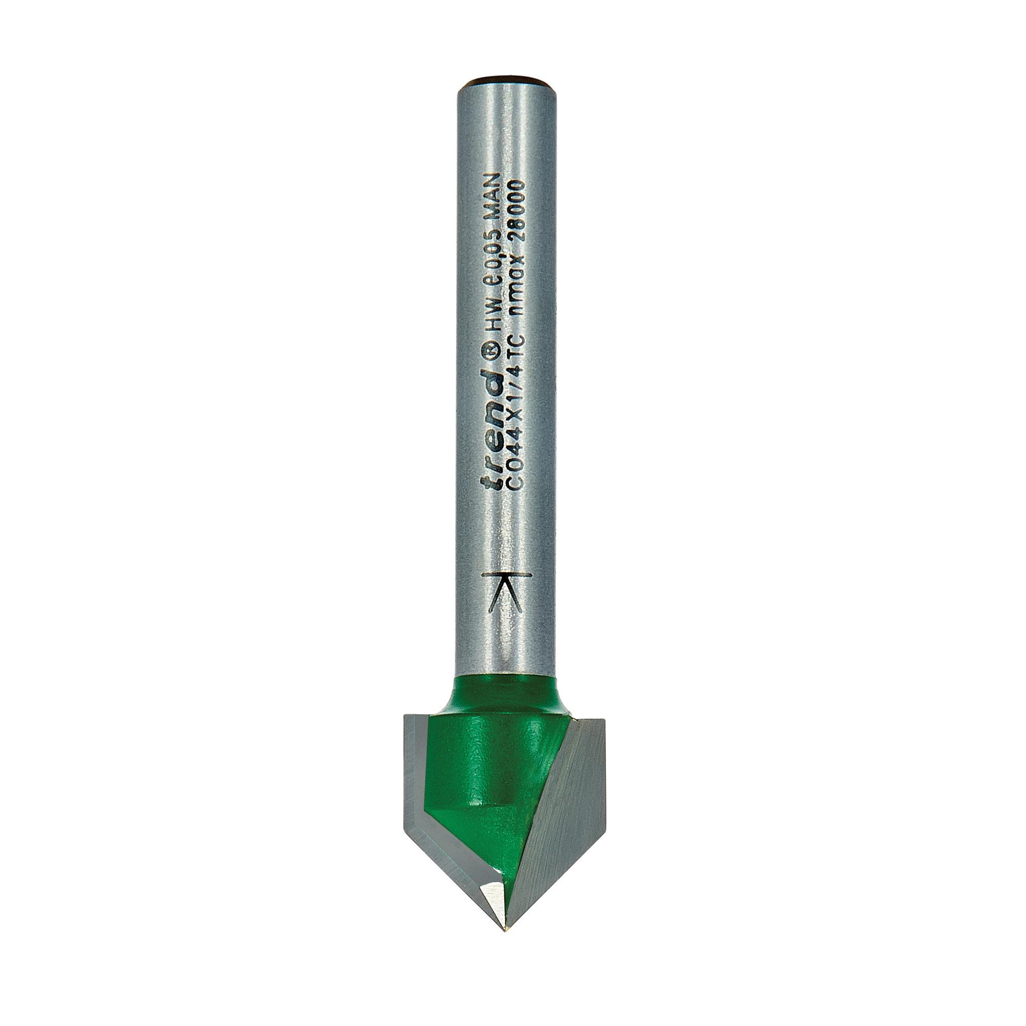 c044x1_4tc_2d1 Trend C044X1/4TC Chamfer V groove cutter angle=45 degrees - Image 1