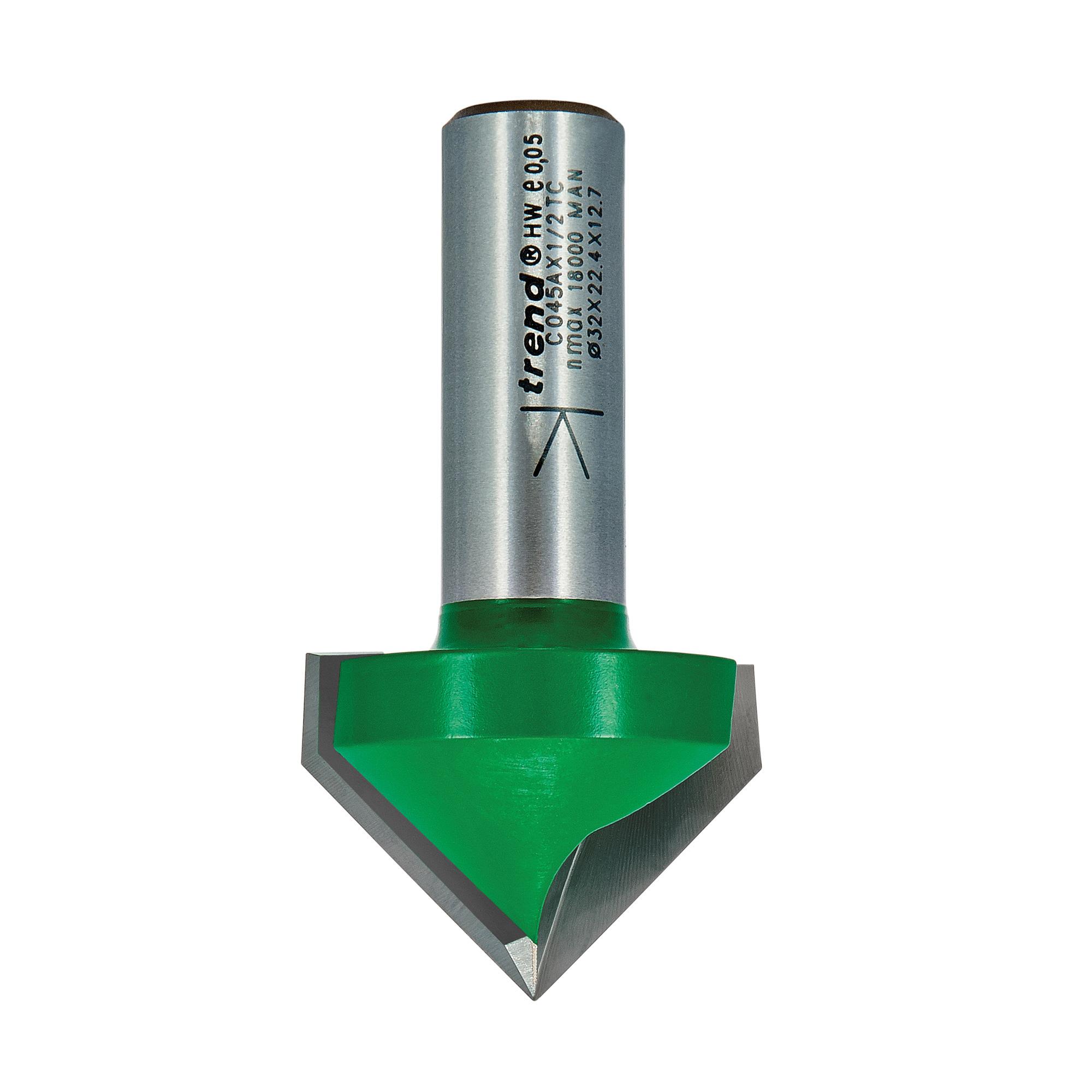 Trend C045AX1/2TC Chamfer V groove cutter angle=45 degrees - Image 1