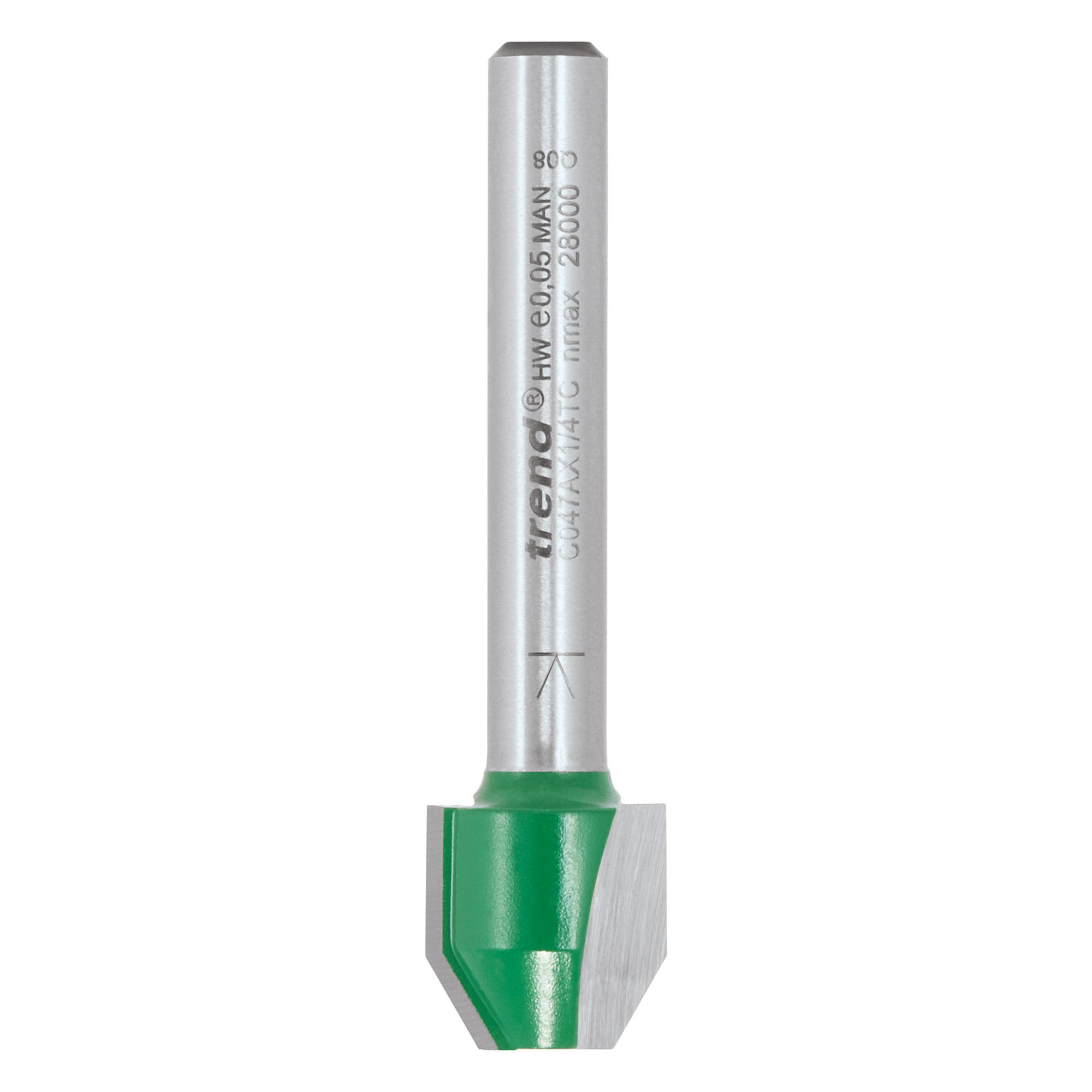 c047ax1_4tc_2d1 Trend C047AX1/4TC 1/4in Combi Trimmer 60 Degree Angle Bit 12.7mm x 12.7 - Image 1