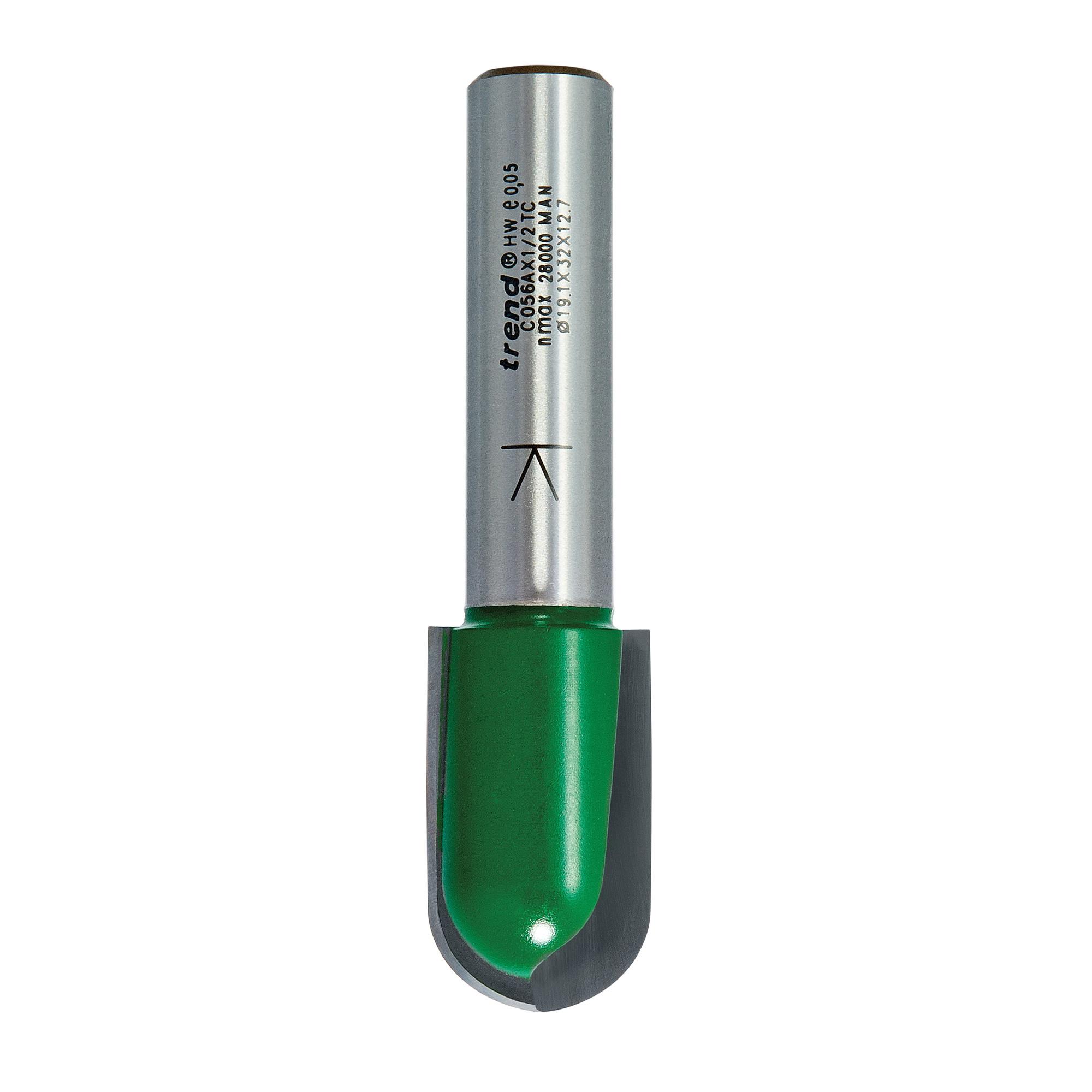 Trend C056AX1/2TC 1/2" TCT 9.5mm Radius Draining Groove Router Cutter, 19mm x 32mm - Image 1