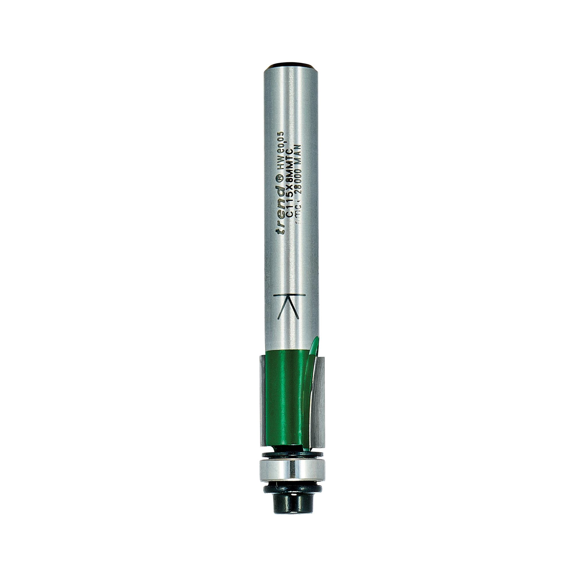 c115x8mmtc_2d1 Trend C115X8MMTC Self guided trimmer 9.5mm diameter - Image 1