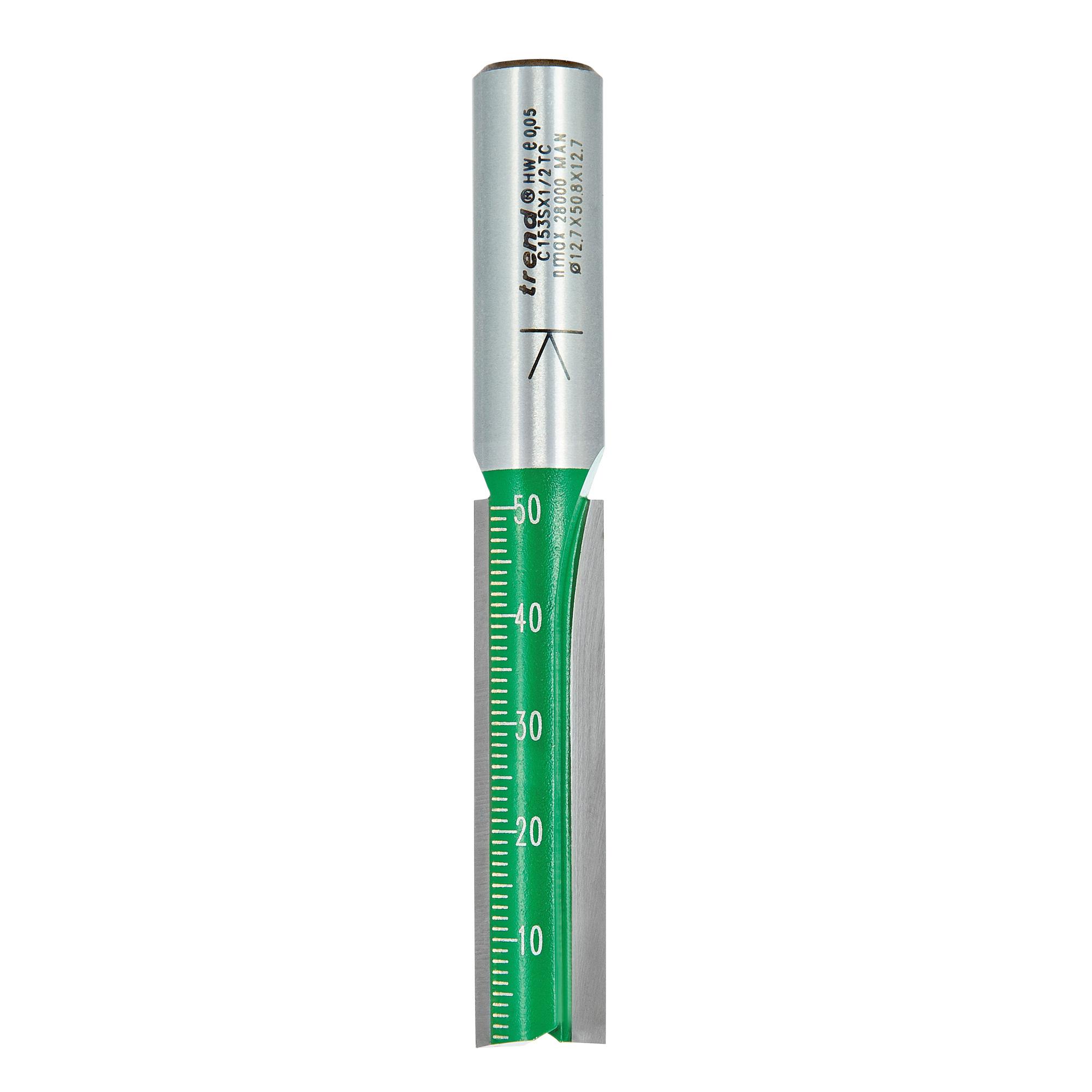 c153sx1_2tc_2d1 Trend C153SX1/2TC Two Flute 12.7mm diameter x 50mm Cut Scale - Image 1