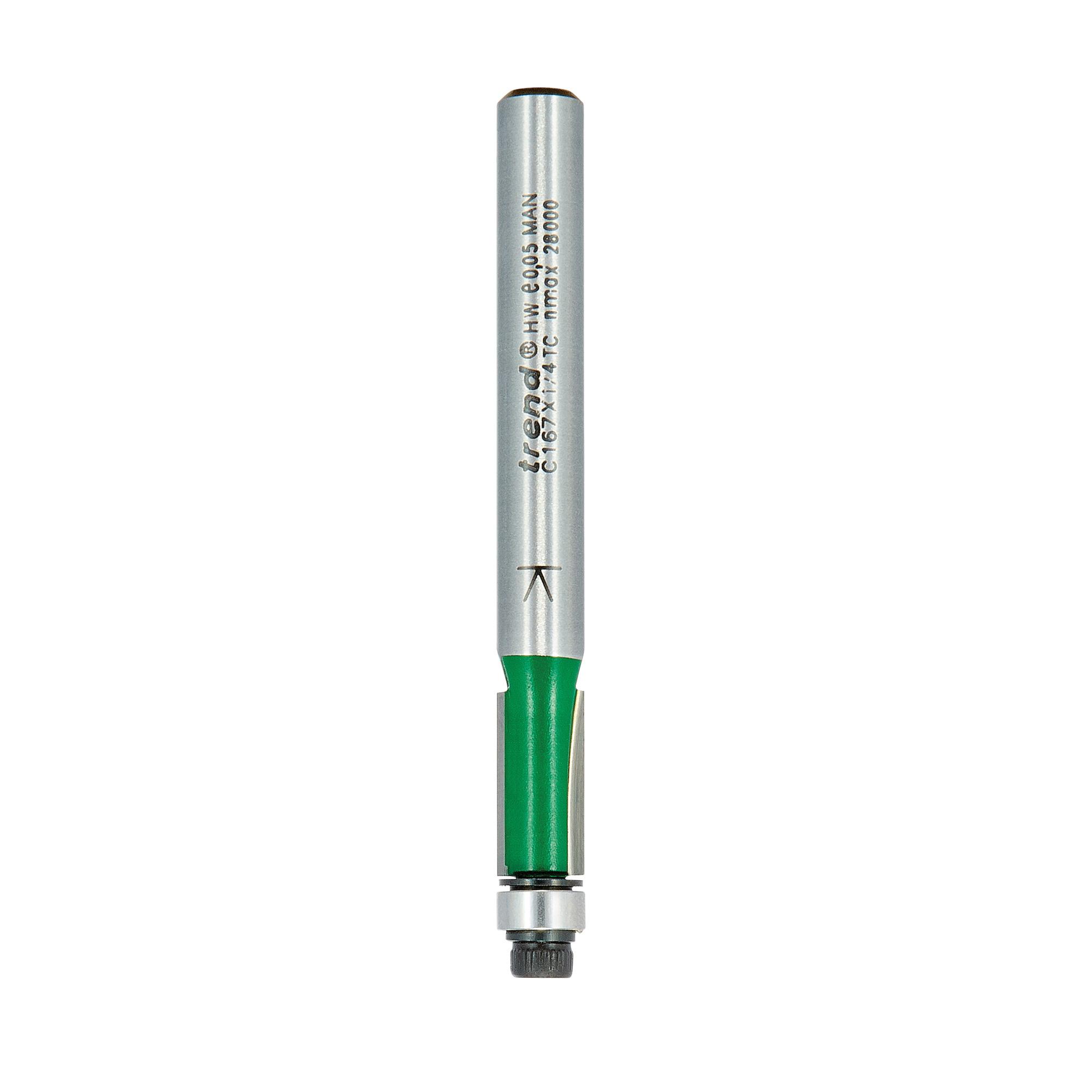 c167x1_4tc_2d1 Trend C167X1/4TC Guided trimmer 6.35mm diameter x 12.7mm - Image 1