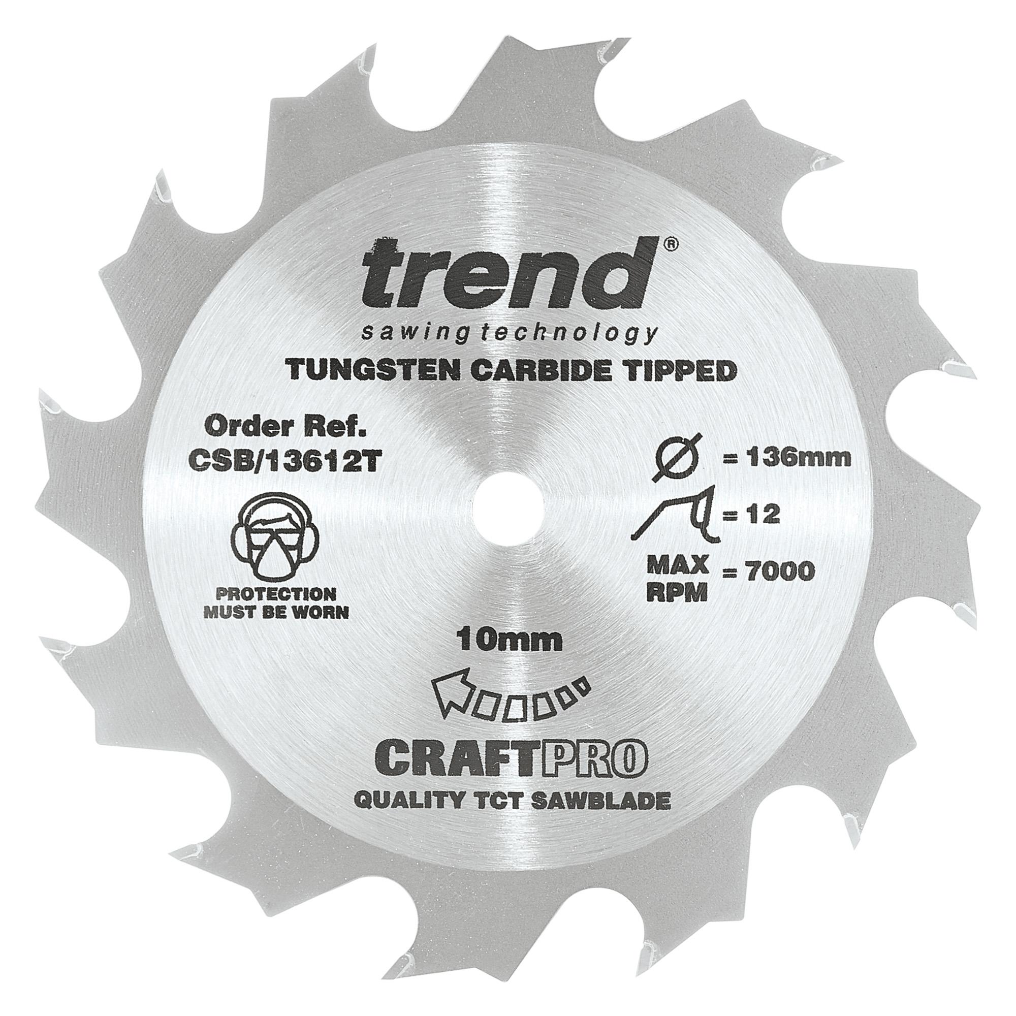 csb_13612t_main Trend CSB/13612TA Craft saw blade 136 x 12 teeth x 20 thin - Image 1