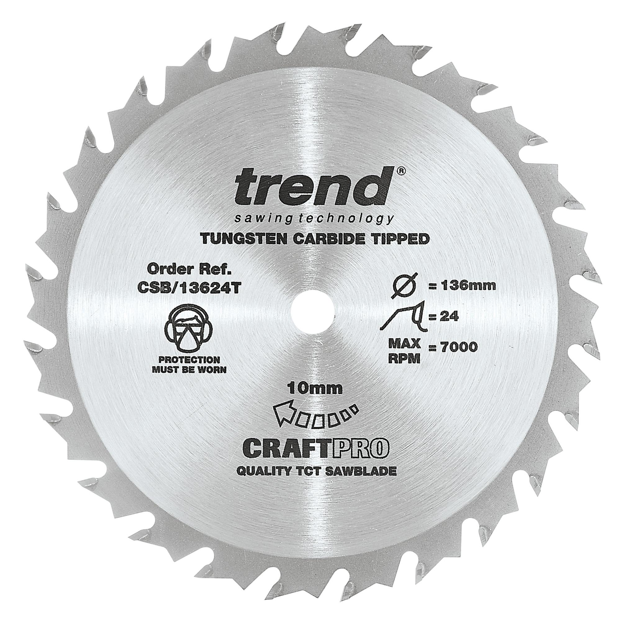 csb_13624t_main Trend CSB/13624T Craft saw blade 136 x 24 teeth x 10 thin - Image 1