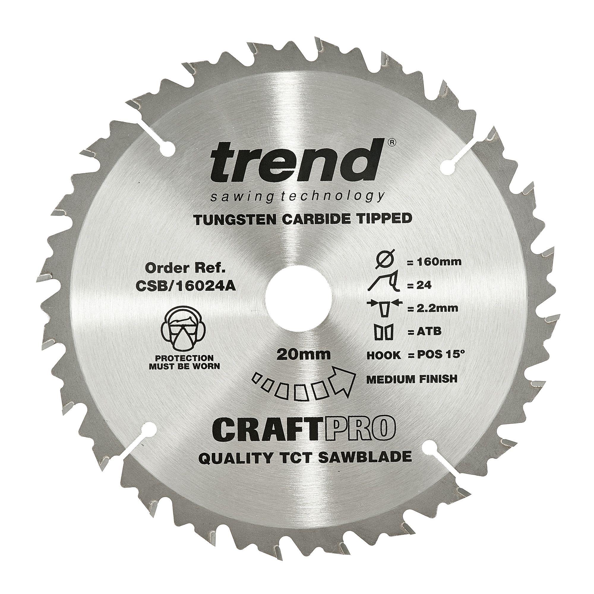 Trend CSB/16248 Craft saw blade 162mm x 48T x 20mm - Image 1