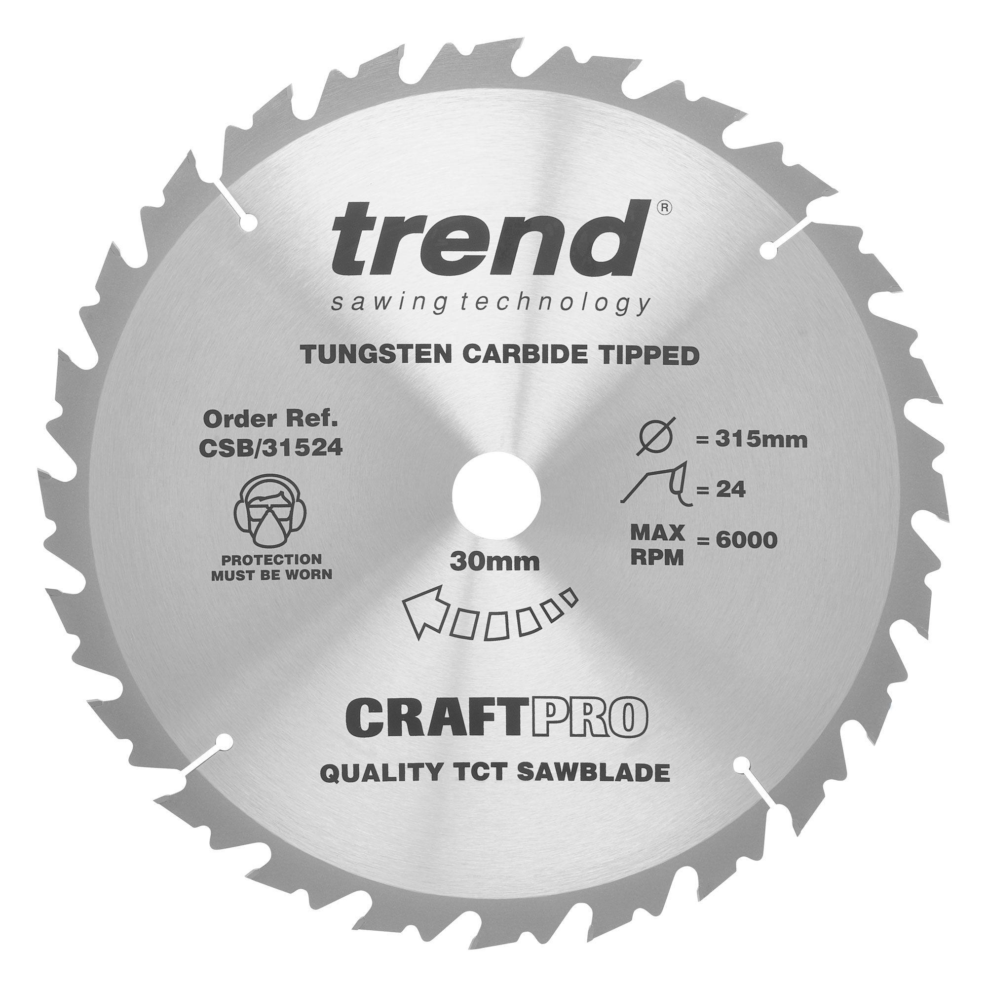 5027654032770_csb_31524_main Trend CSB/31524 Craft saw blade 315mm x 24 teeth x 30mm - Image 1