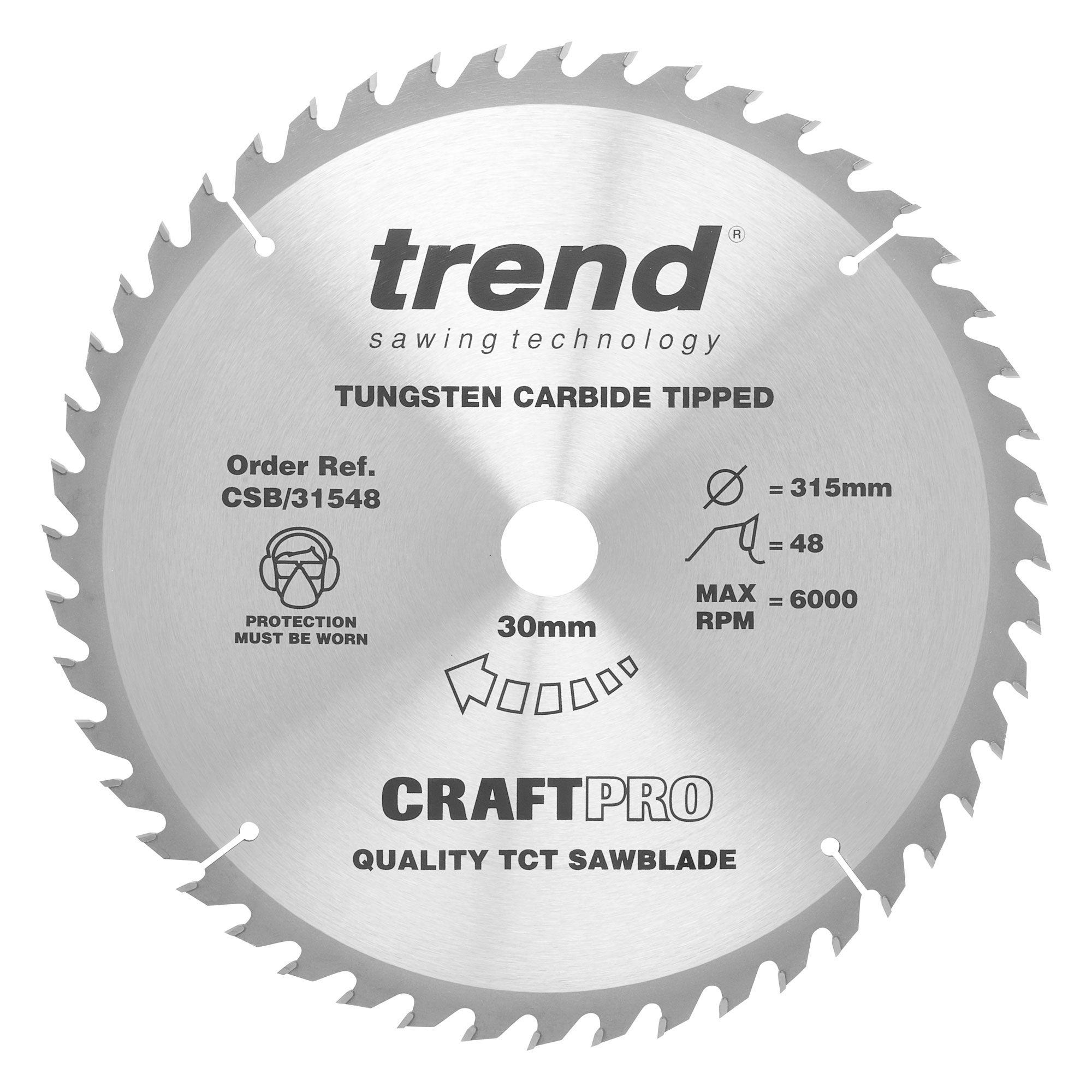 5027654032787_csb_31548_main Trend CSB/31548 Craft saw blade 315mm x 48 teeth x 30mm - Image 1