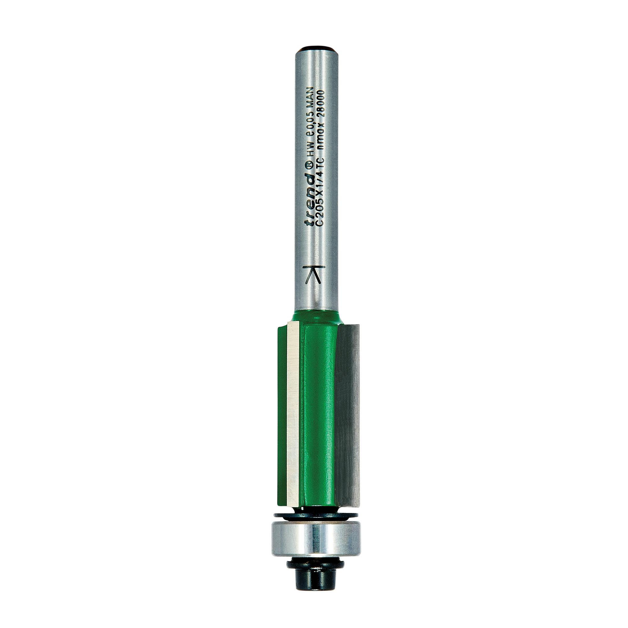 c205x1_4tc_2d1 Trend C205X1/4TC Bearing guided three flute trimmer 12.7mm diameter 25mm length - Image 1