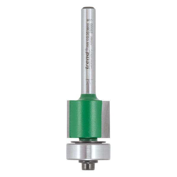 Trend C290X1/4TC 1/4"  Low Profile Bearing Guided Trimmer 19.1 dia x 16mm cut depth