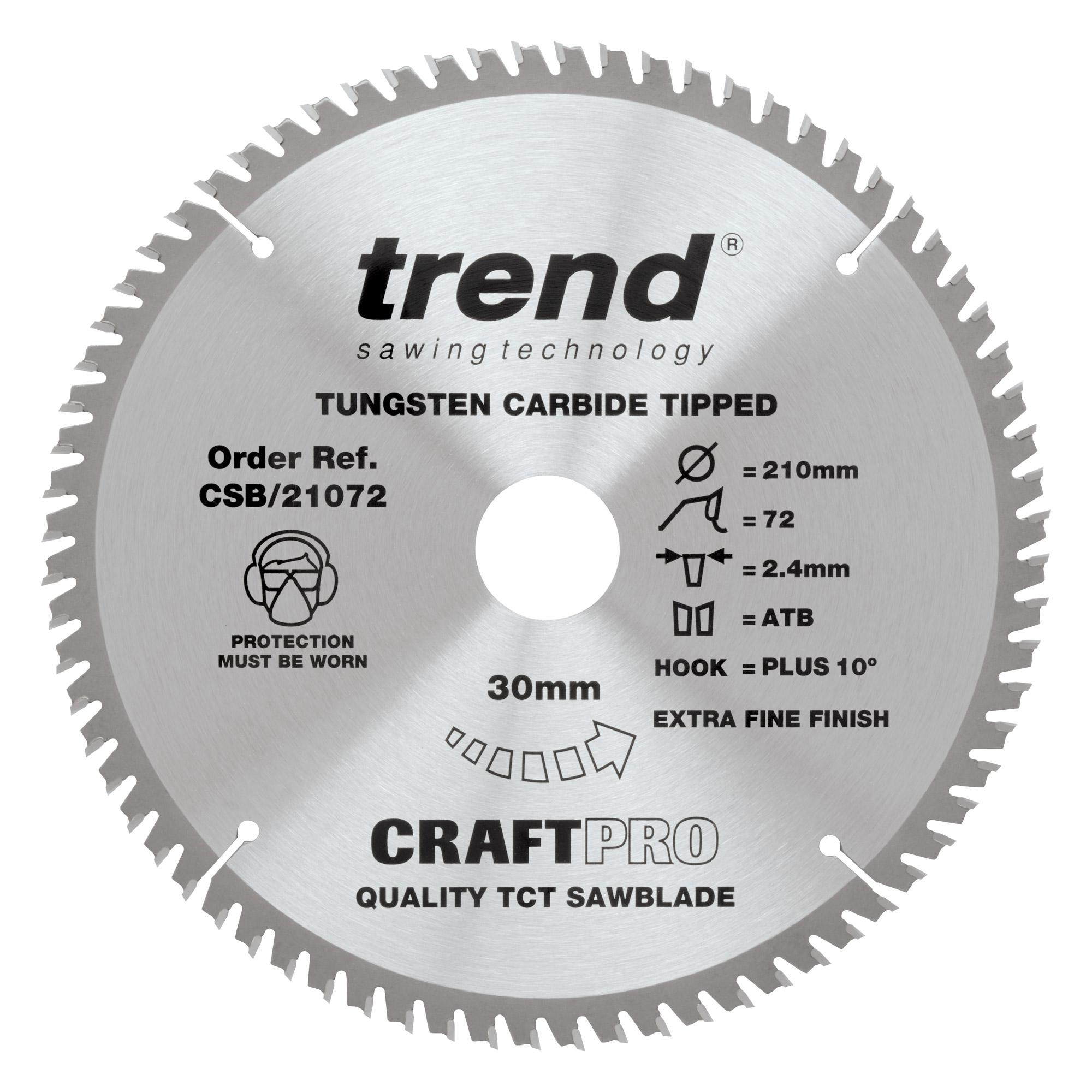 csb_21072_main Trend CSB/21072 Craft saw blade 210mm x 72 teeth x 30mm - Image 1