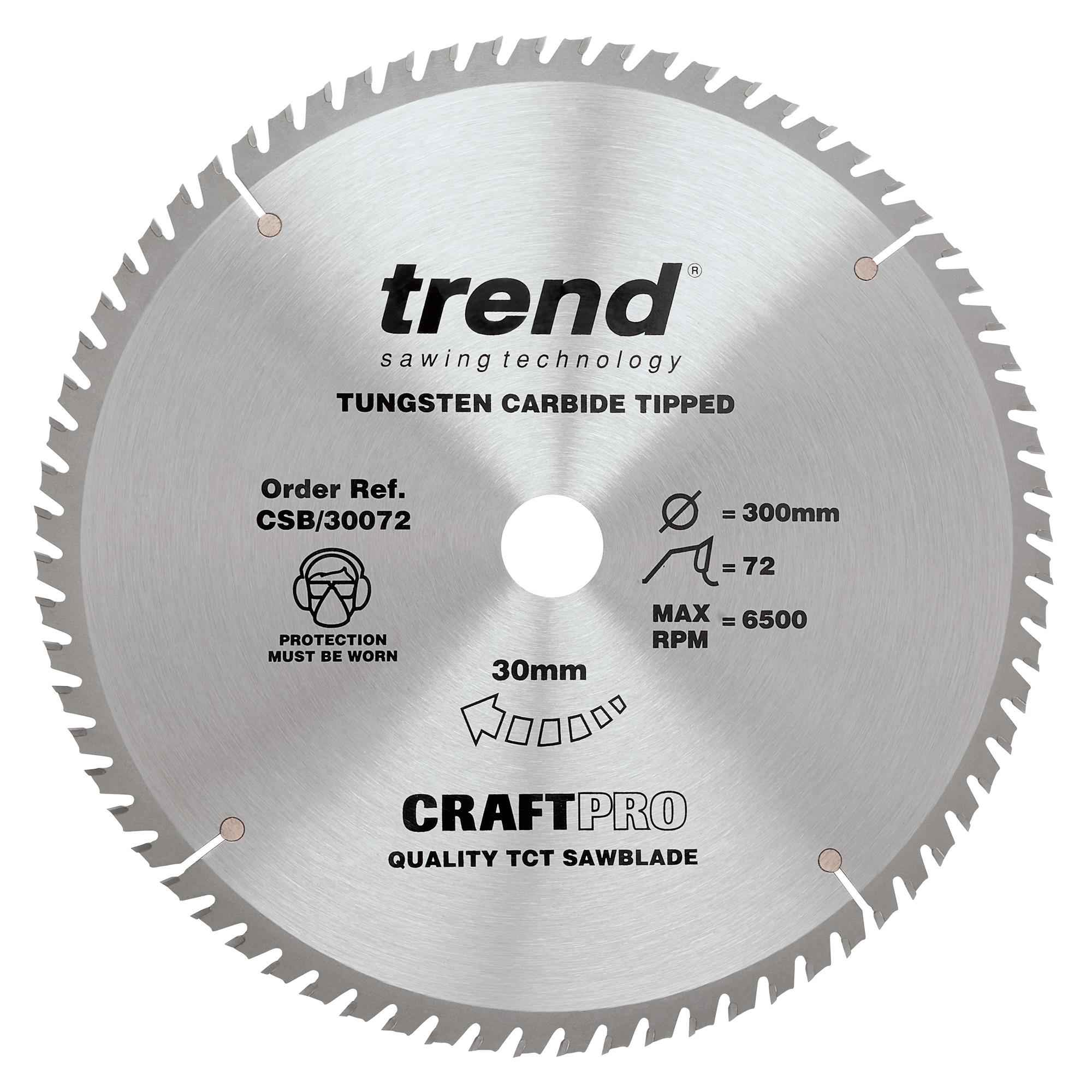 csb_30072_main Trend CSB/30072 Craft saw blade 300mm x 72 teeth x 30mm - Image 1