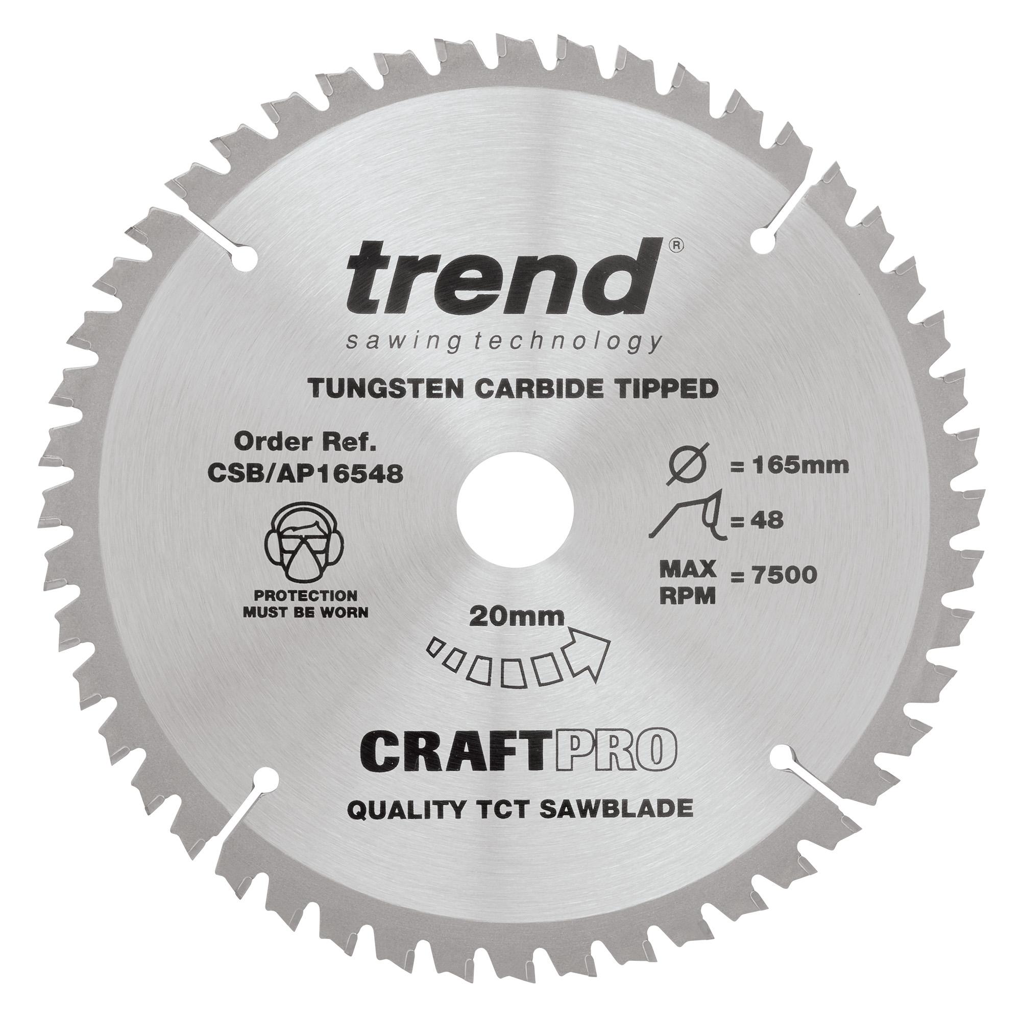 csb_ap16548_main Trend CSB/AP16548 Craft saw blade aluminium and plastic 165 x 48 teeth x 20 - Image 1