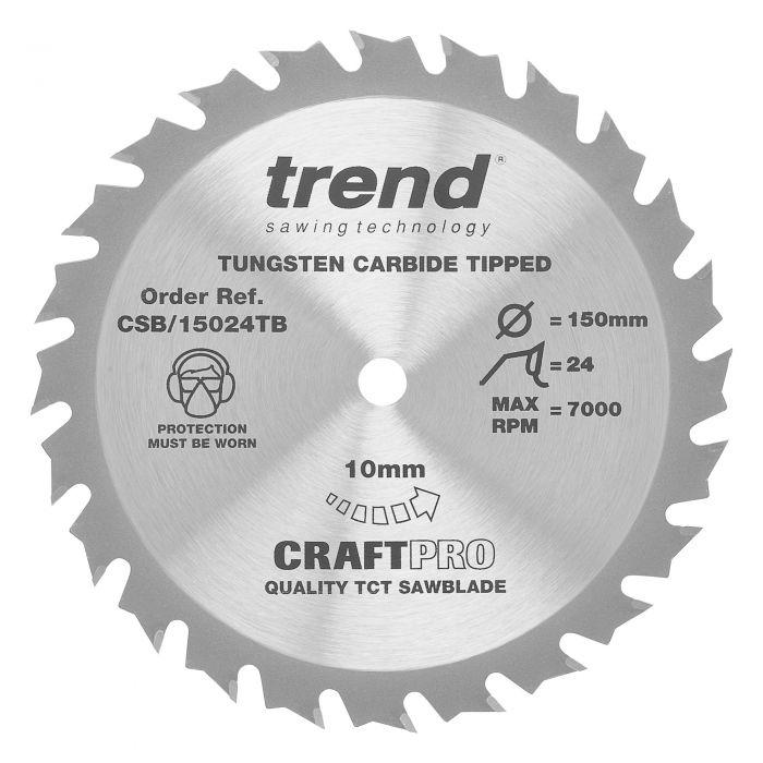 5027654520017_csb_15024tb_main_24 Trend CSB/15024TB Craft saw blade 150 x 24 teeth x 10 thin - Image 1