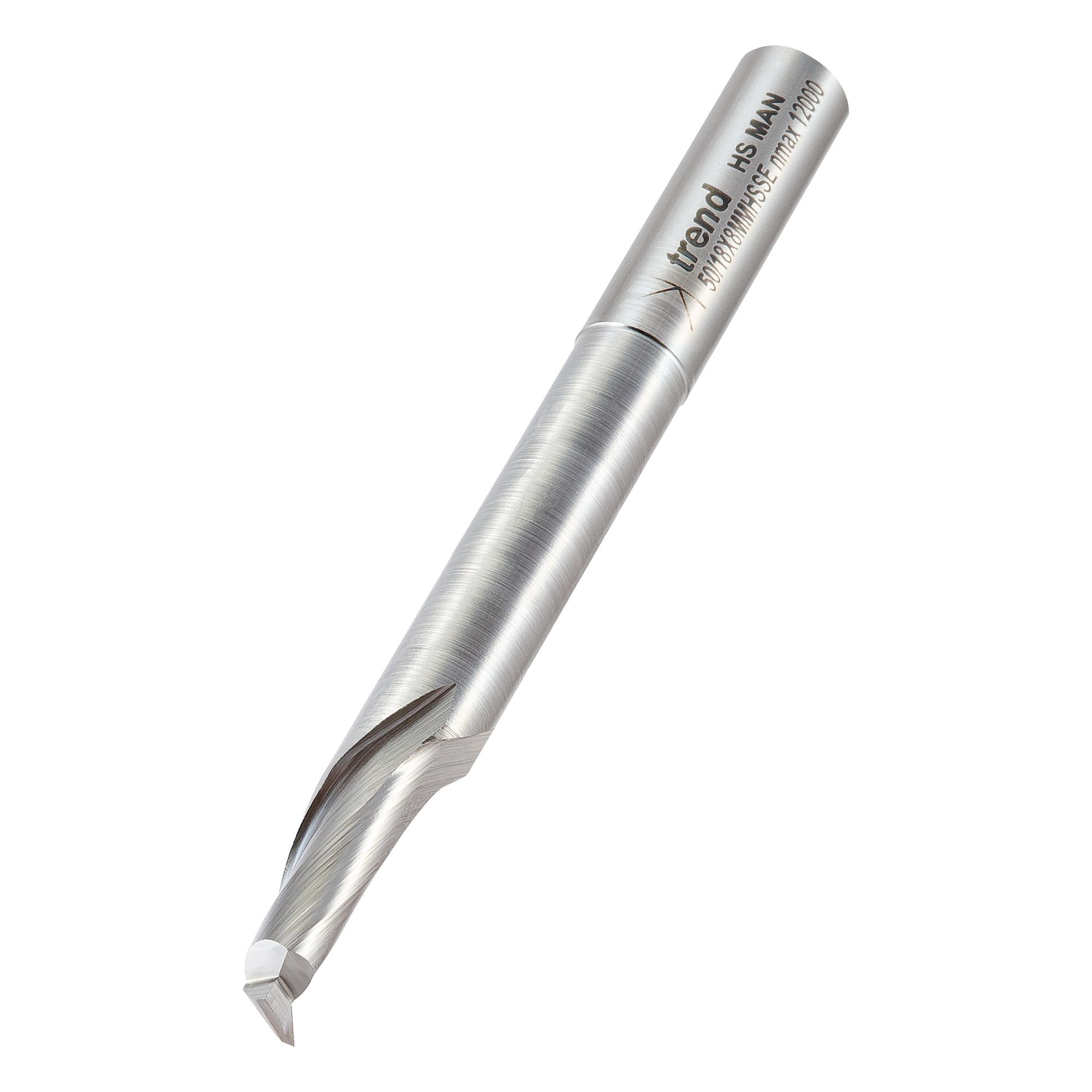 Trend 50/18X8MMHSSE Helical plunge cutter 8mm diameter - Image 1