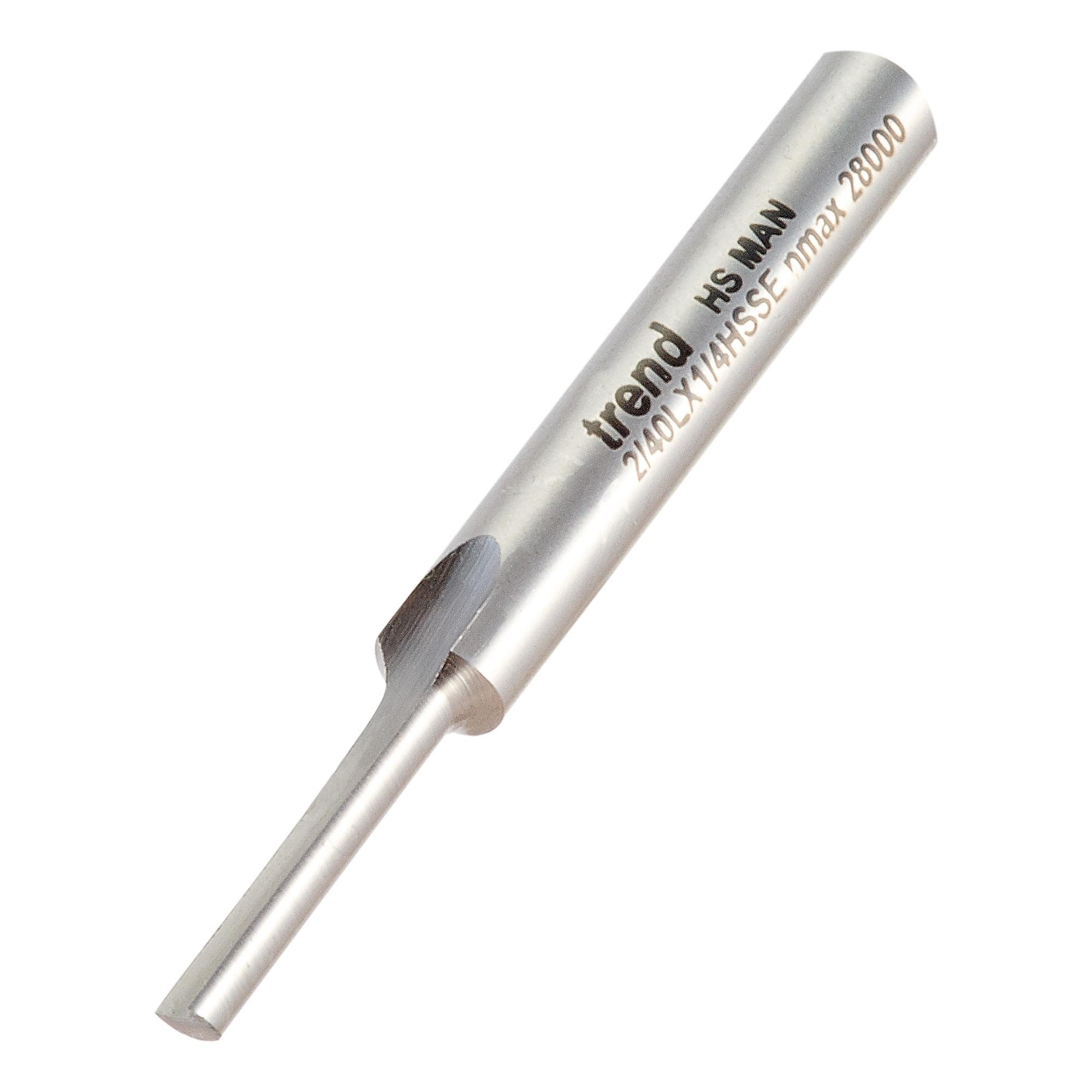 Trend 2/40LX1/4HSS Pocket cutter 4.8mm diameter - Image 1