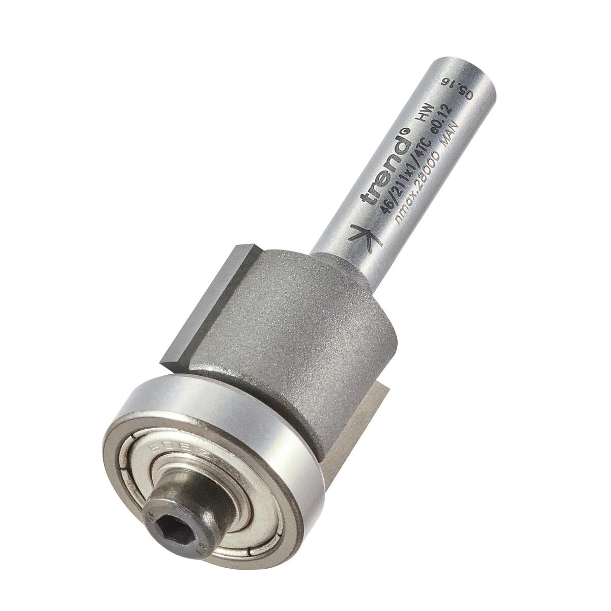 Trend 46/211X1/4TC Guided trimmer 18.2mm diameter 14mm length - Image 1