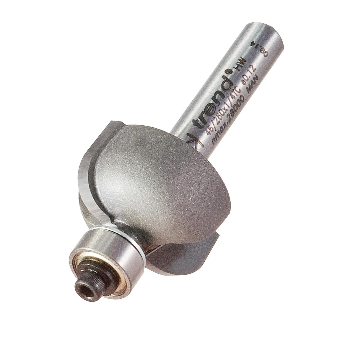 46_260x1_4tc_3d1 Trend 46/260X1/4TC Bearing guided cove cutter 6.3mm radius - Image 1