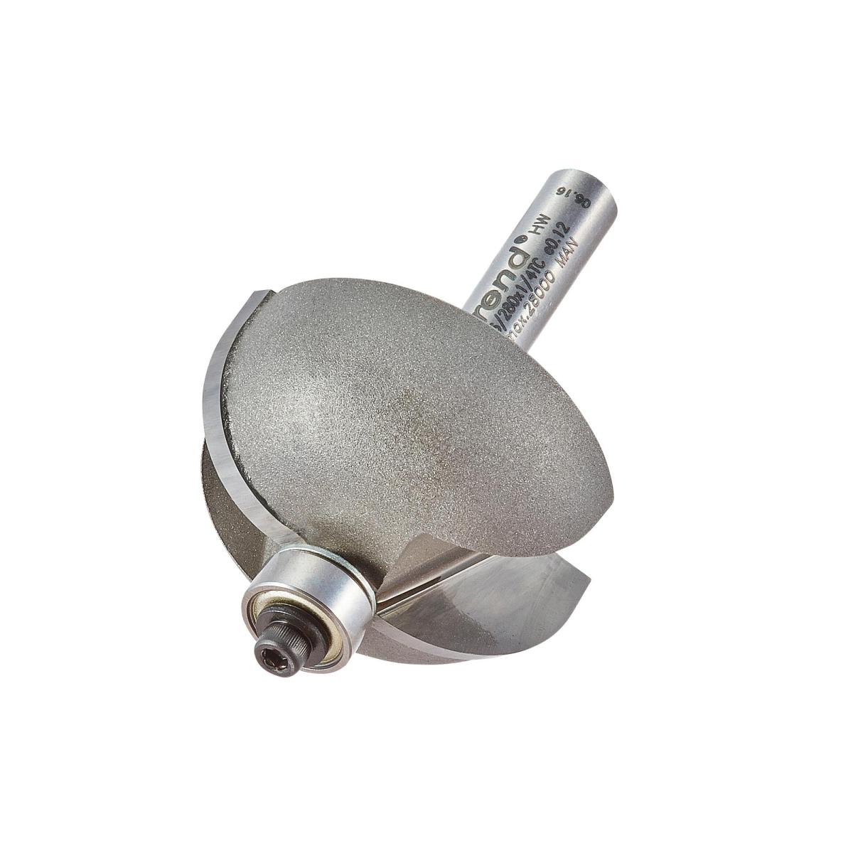 46_280x1_4tc_3d1 Trend 46/280X1/4TC Bearing guided cove cutter 12.7mm radius - Image 1