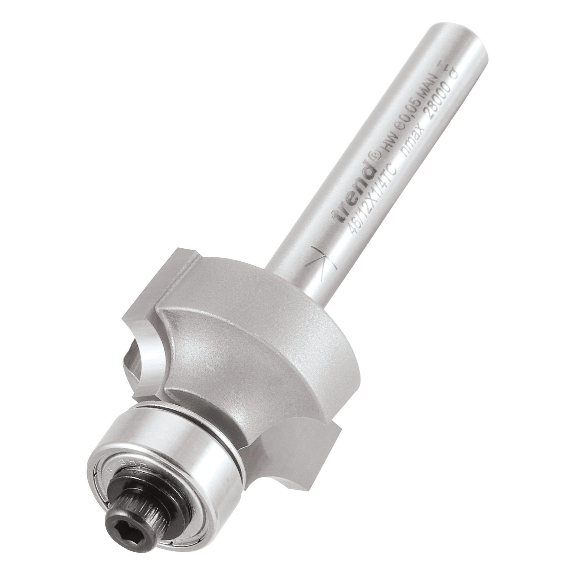 5027654008218_46_12x1_4tc_3d1 Trend 46/12X1/4TC Bearing guided ovolo cutter 4.8mm radius - Image 1