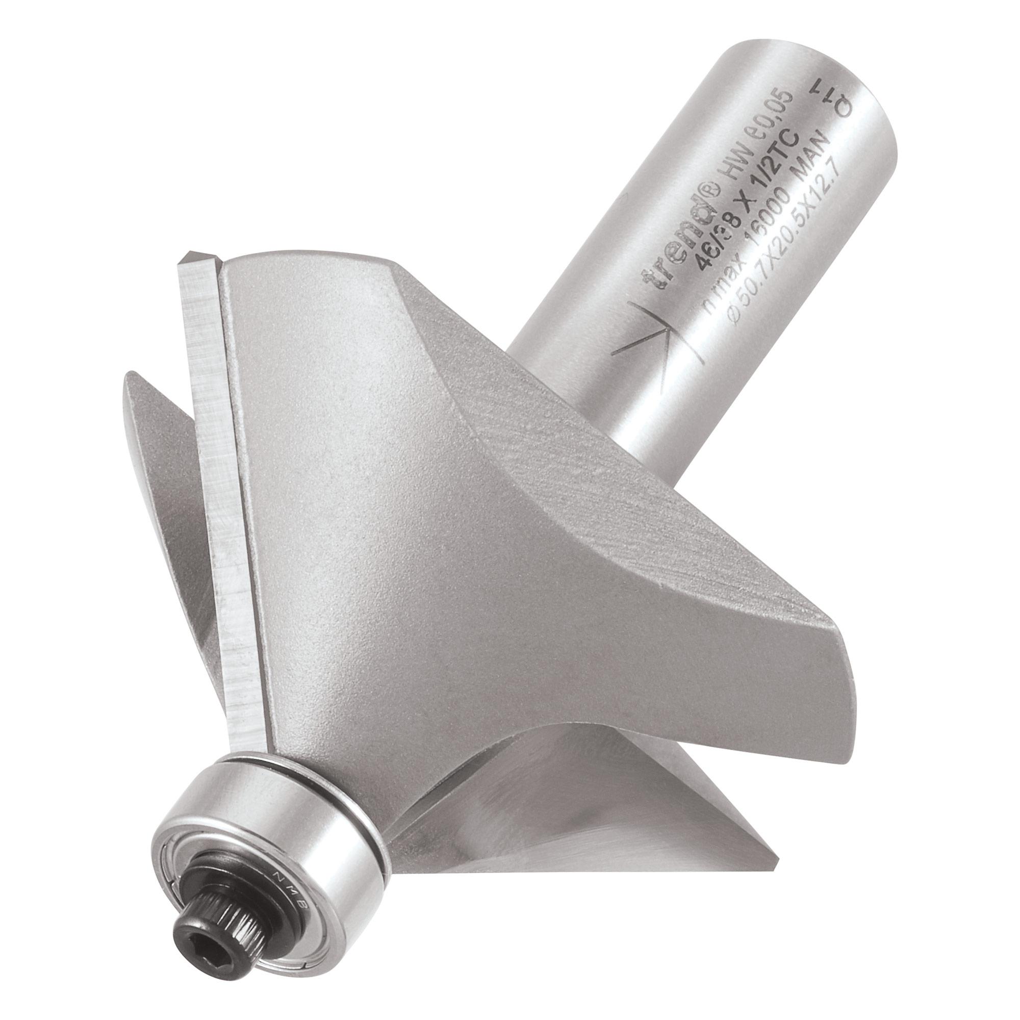 5027654008713_46_38x1_2tc_3d1 Trend 46/38X1/2TC Bearing guided chamfer cutter 45 degrees - Image 1