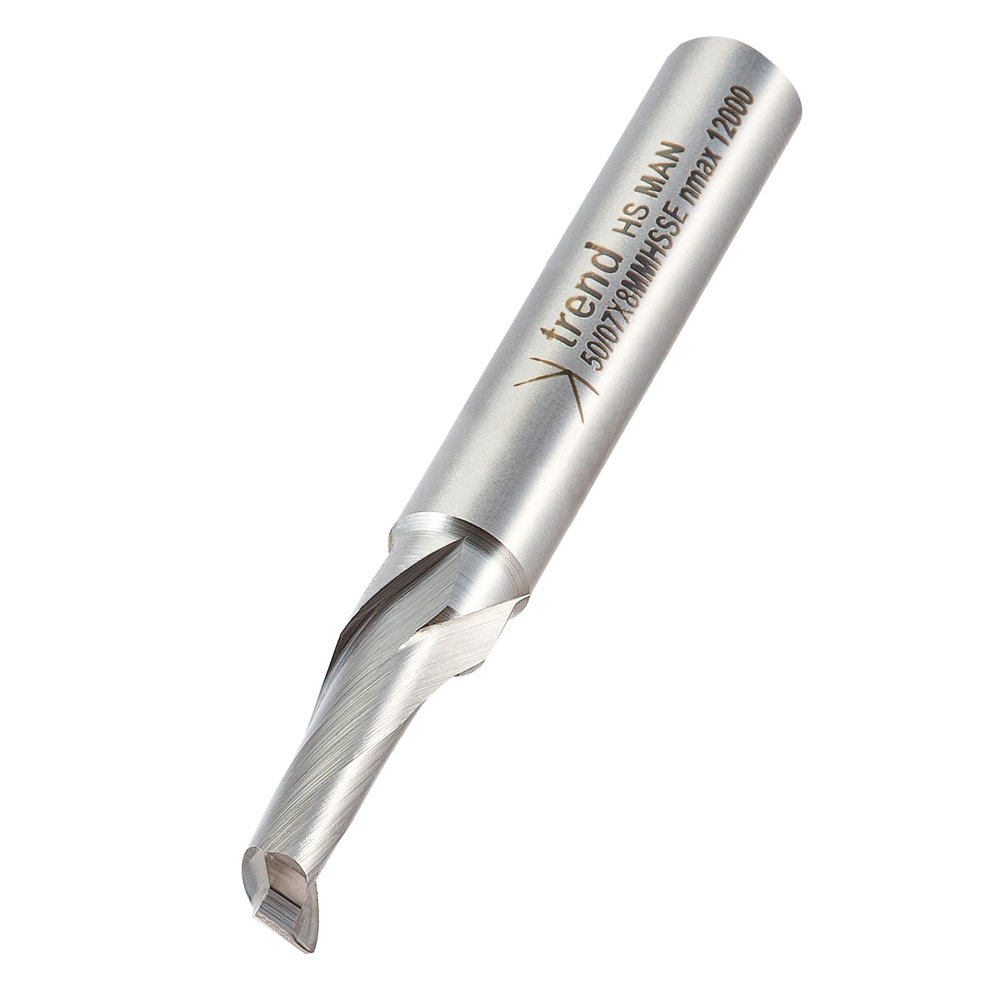 Trend 50/07X8MMHSSE Helical plunge cutter 7mm diameter - Image 1
