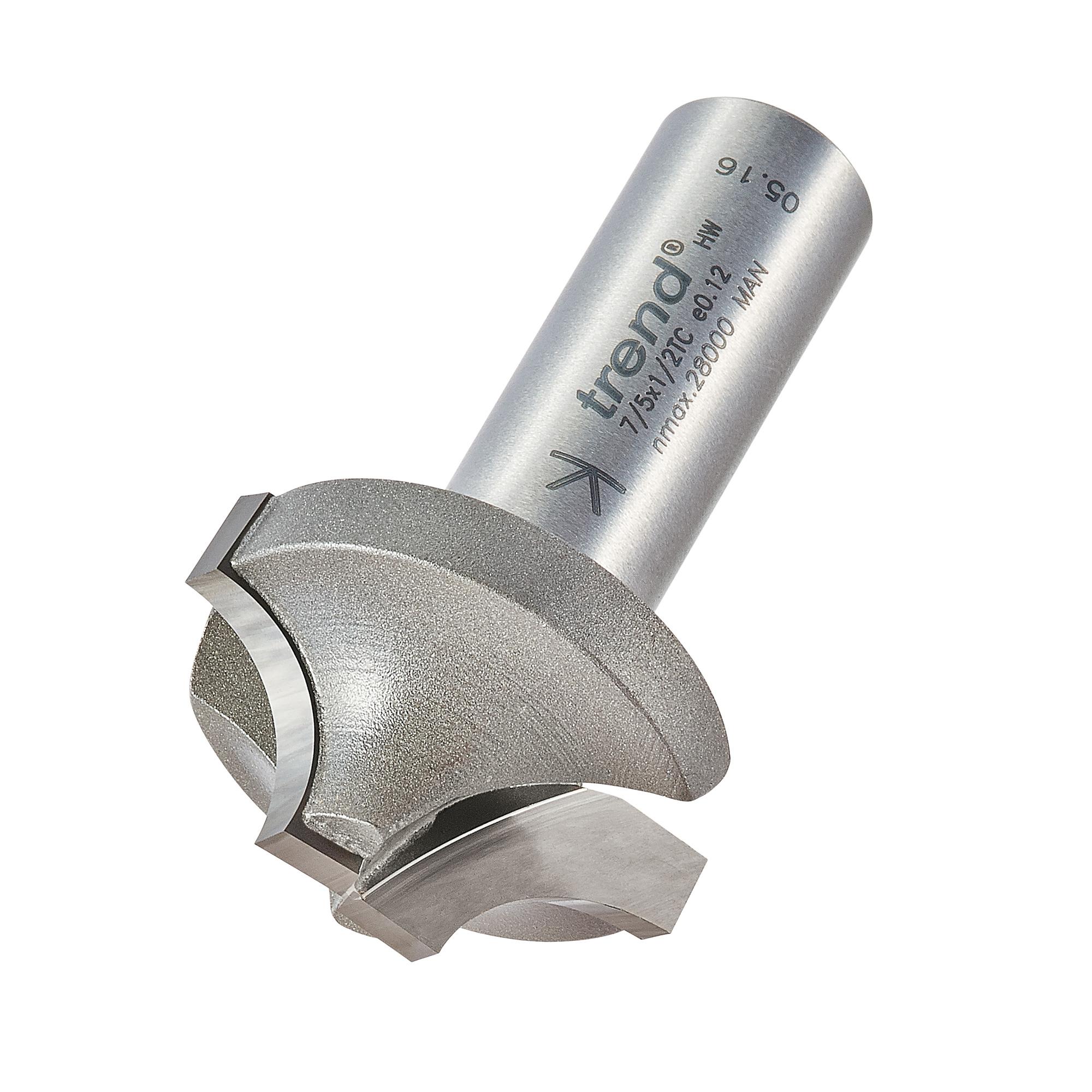 7_5x1_2tc_3d1 Trend 7/5X1/2TC Ovolo round over cutter 10mm radius - Image 1