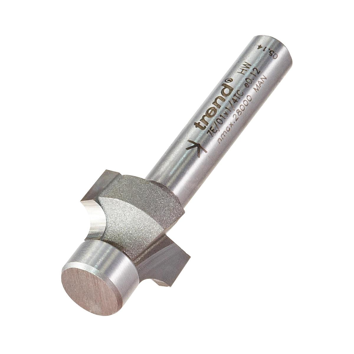 7e_01x1_4tc_3d1 Trend 7E/01X1/4TC Pin guided round over cutter - Image 1