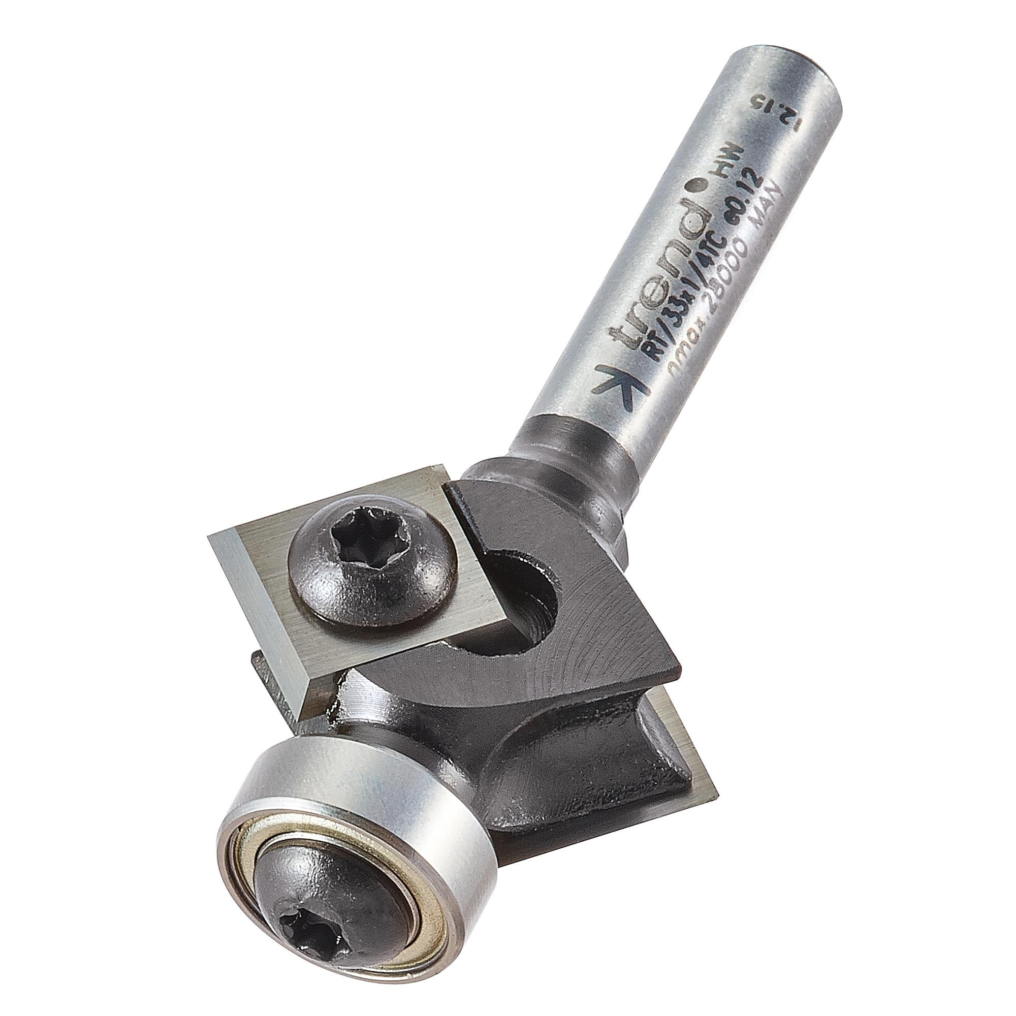 rt_33x1_4tc_3d1 Trend RT/33X1/4TC Rota-Tip guided bevel trimmer 27mm diameter 12mm length - Image 1