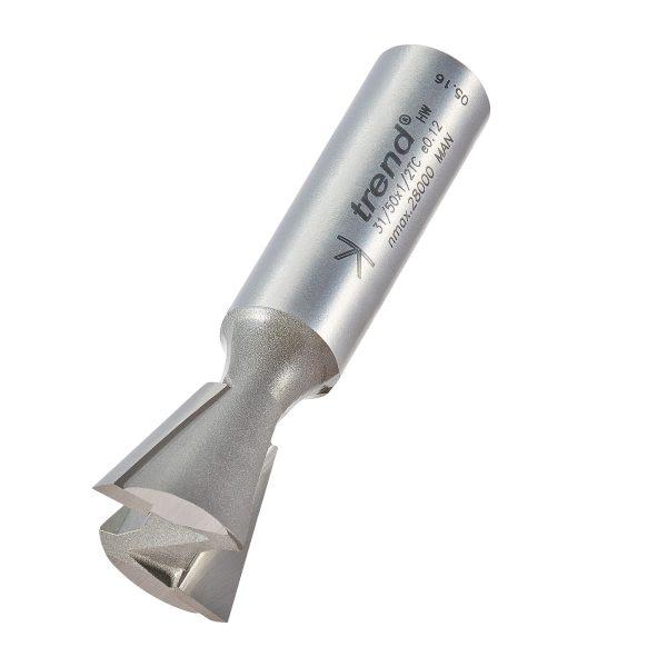 Trend 31/50X1/2TC Dovetail cutter 104 degrees x 19.1mm diameter