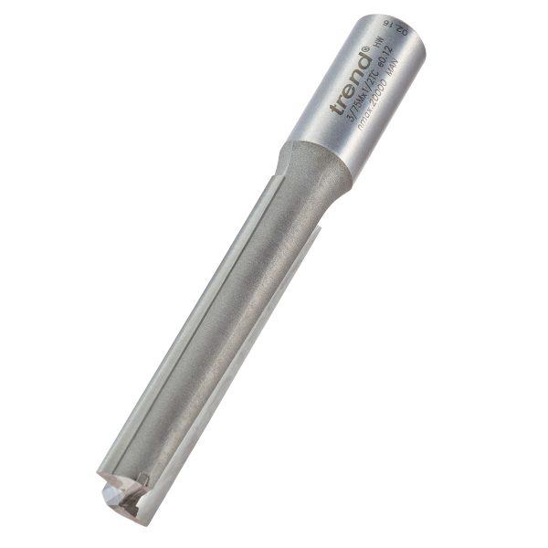 Trend 3/75MX1/2TC Two flute cutter 12mm diameter