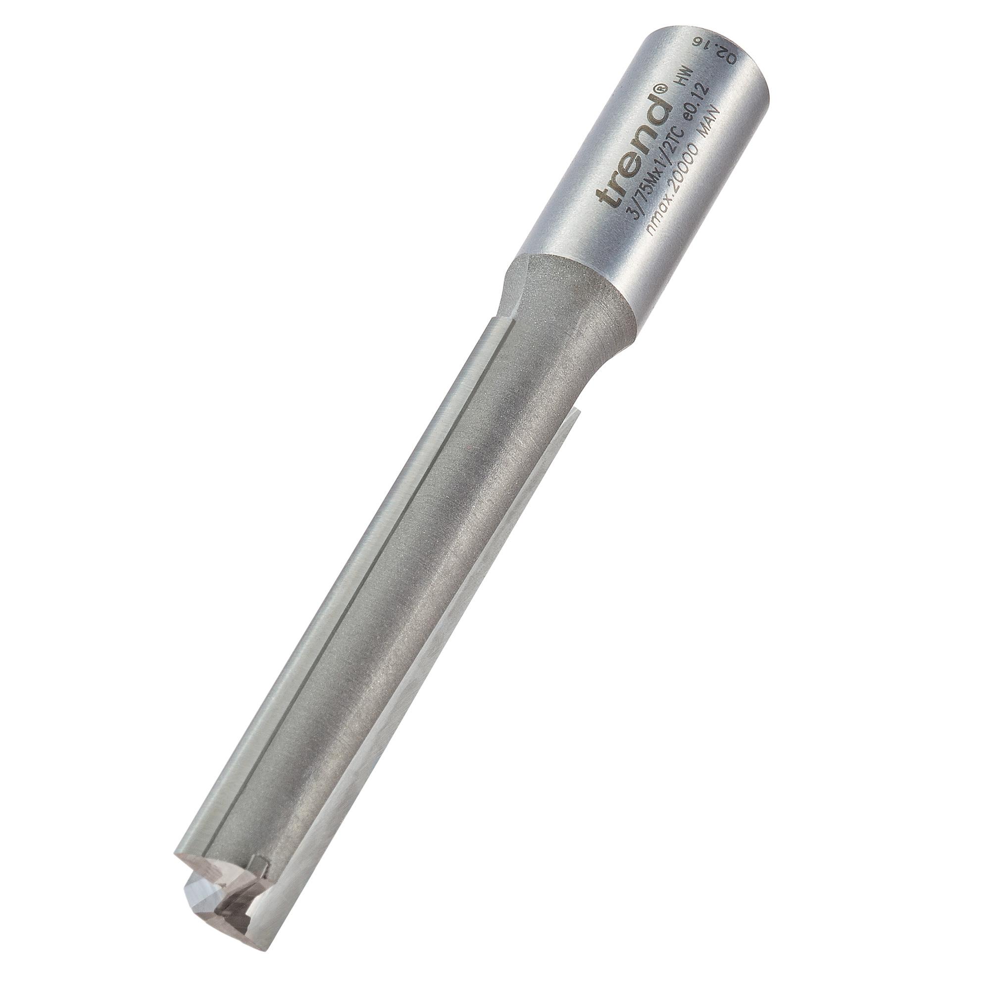 3_75mx1_2tc_3d1 Trend 3/75MX1/2TC Two flute cutter 12mm diameter - Image 1