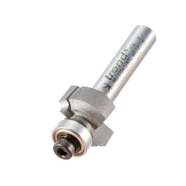 Trend 46/115X1/4TC Bearing guided ovolo cutter 1.6mm radius