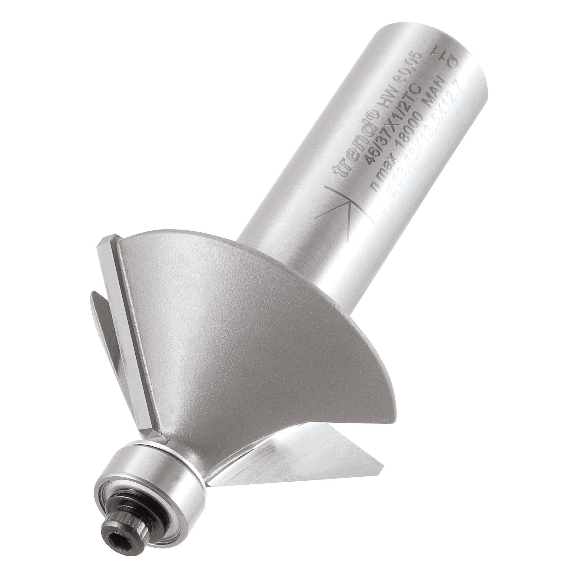 5027654026267_46_37x1_2tc_3d1 Trend 46/37X1/2TC Bearing guided chamfer cutter 45 degrees - Image 1