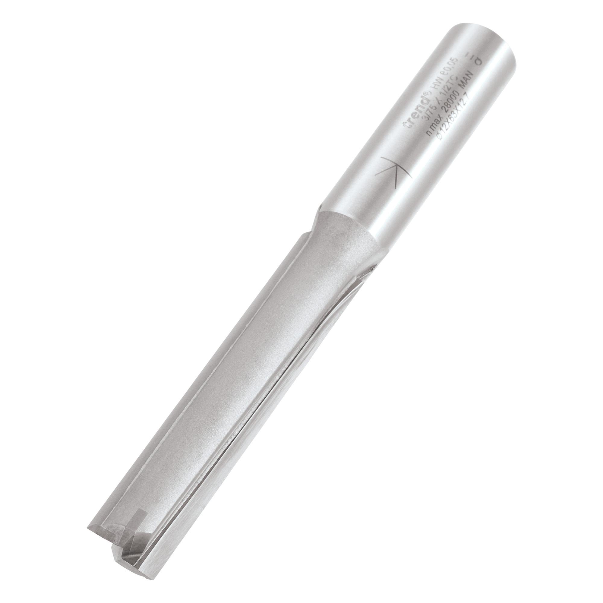 5027654032855_3_75x1_2tc_3d1 Trend 3/75X1/2TC Two flute 12mm dia x 63mm cut - Image 1