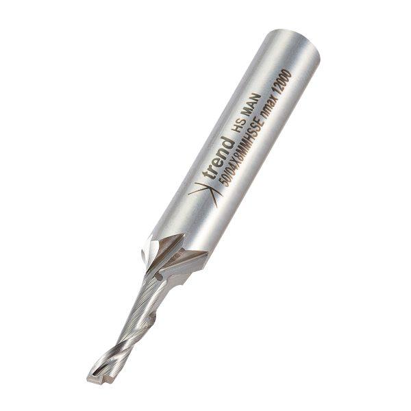 Trend 50/04X8MMHSSE Helical plunge cutter 4mm diameter
