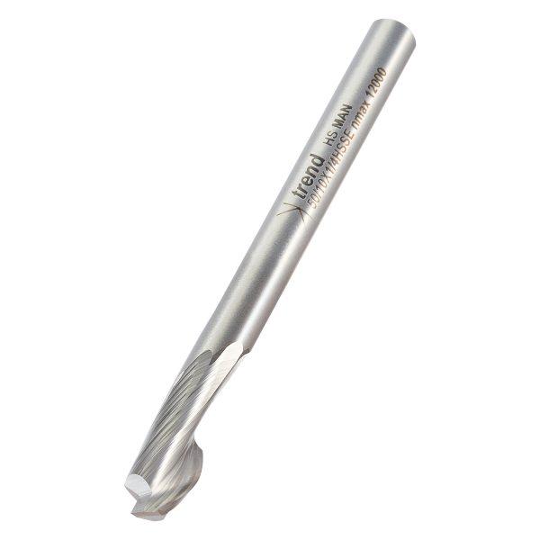 Trend 50/10X1/4HSSE Helical plunge cutter 10mm diameter