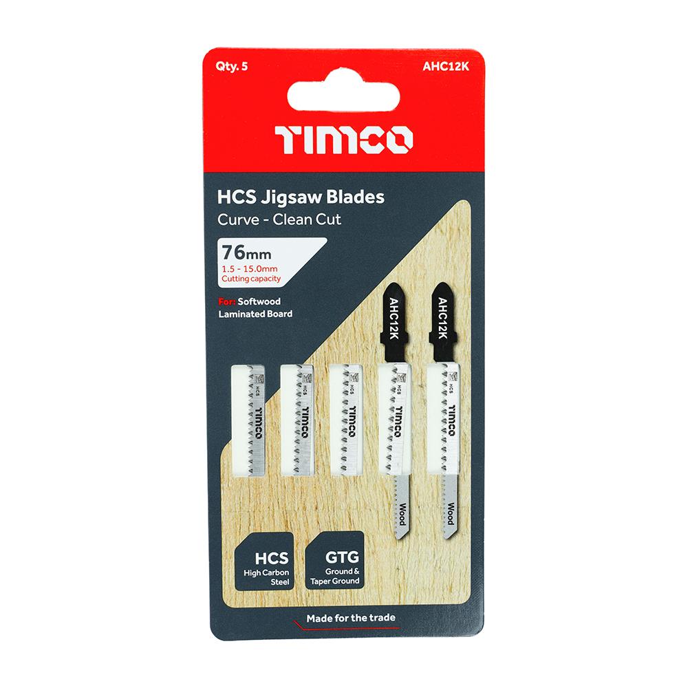 TIMCO Jigsaw Blades Wood Cutting HCS Blades - T101AO - Image 2
